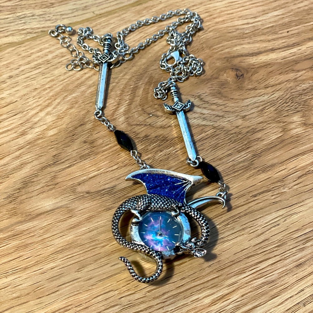 Dragon Pocket Watch Necklace